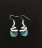 Wave Drop Earrings in Peacock Colours - Image 6