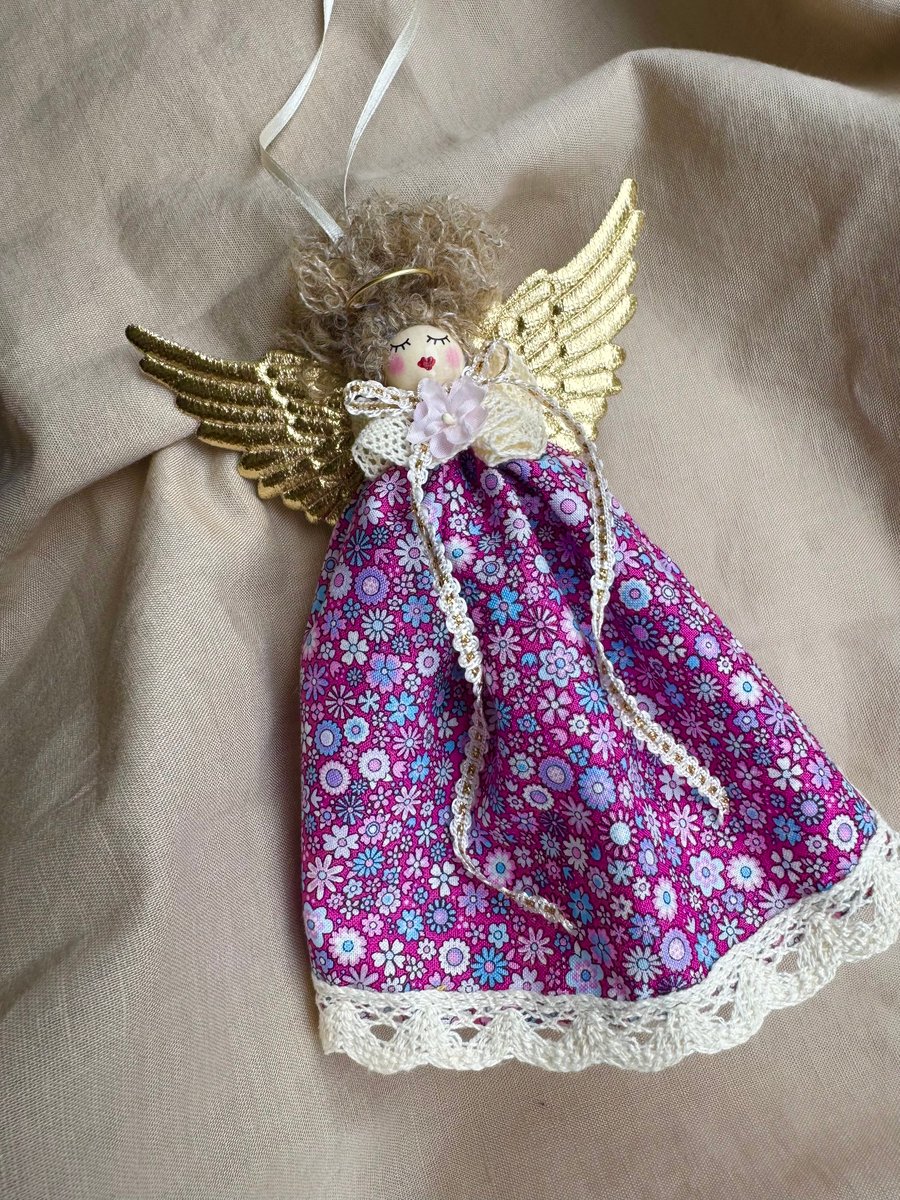 Sugar Plum Fairy Christmas Angel Tree Decoration Hanger 