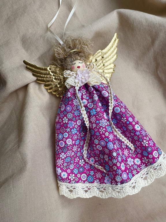 Sugar Plum Fairy Christmas Angel Tree Decoration Hanger 