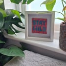 Stay Wild Modern Needlepoint Kit – Zebra Print Beginner Craft Kit