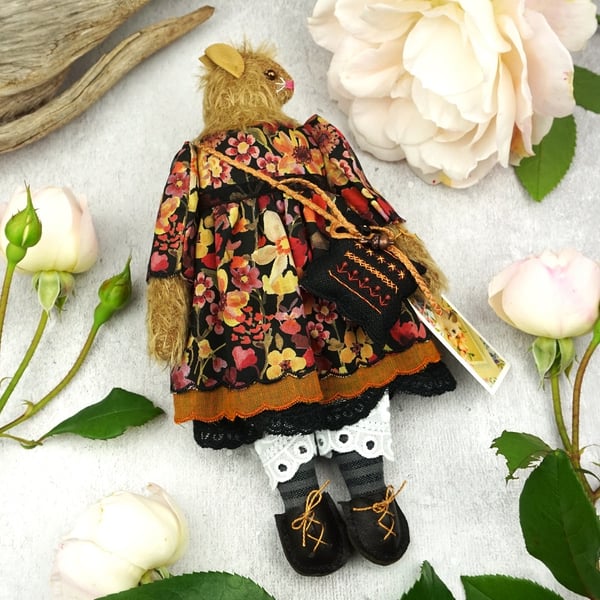 Esme, An Autumn Mohair Mouse