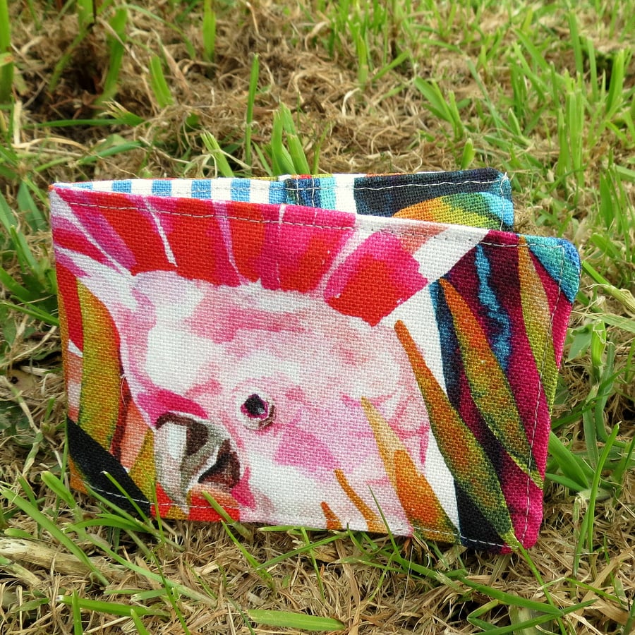 Travelcard Sleeve.  Oyster Card Cover.  A card cover with a tropical design.