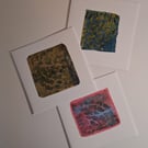 3 Cards 15x15cm Blank 'The Fish Set'