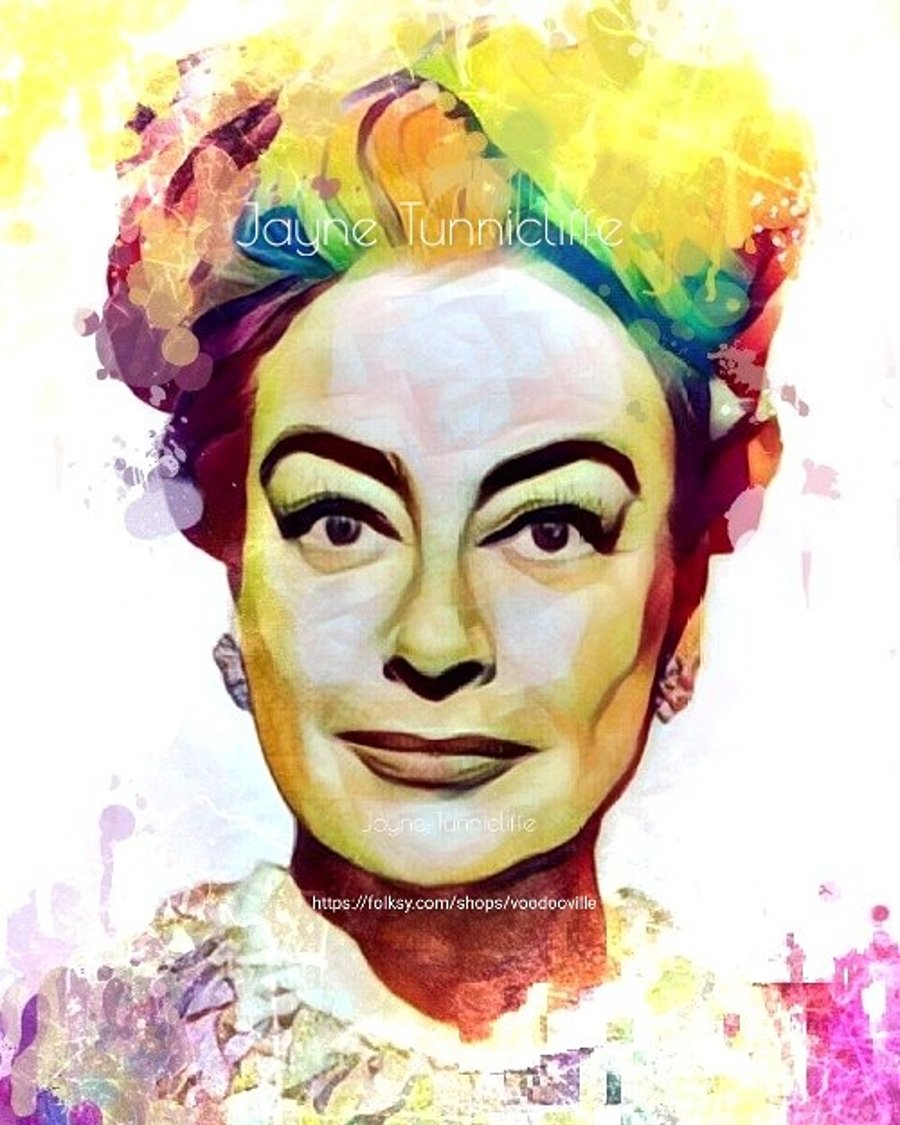 Joan Crawford 11 x 8 inches art print - You mean all this time...