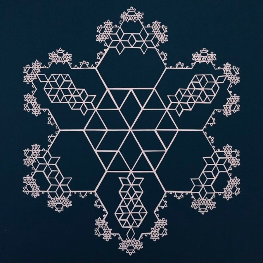 Koch Snowflake: Mathematical papercut