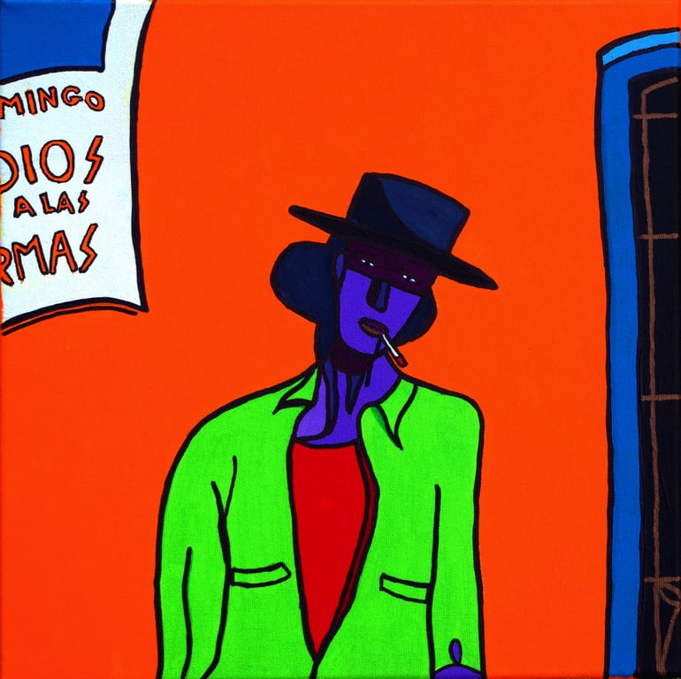 Cuban Stevedore colourful pop art style Giclee print