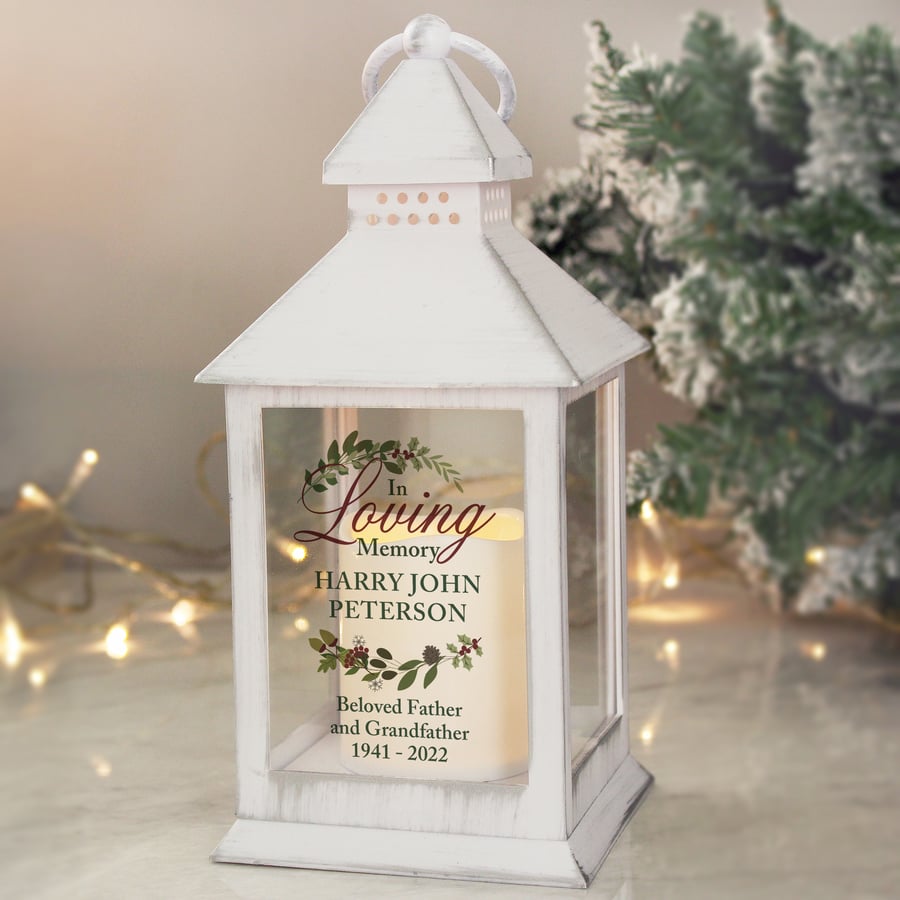 Personalised Memorial Lantern,In Loving Memory,Grave Marker,Memorial Marker