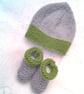 Baby's Overalls Hat and Booties Set, Baby Shower Gift, Baby's Outfit,Custom Make - Image 7