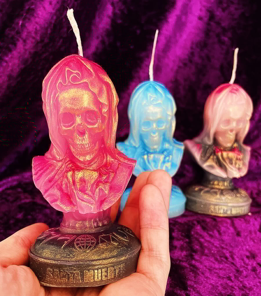 Santa Muerte Bust Candle 