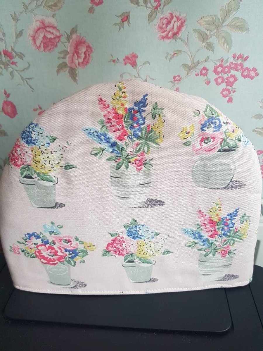 Tea cosy made in Cath Kidston flowerpots fabric