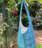 Vintage wool and canvas boho bag. - Image 3
