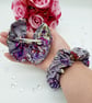 Purple pattern matching clip on bow and scrunchie - Image 6