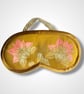 Yellow Linen Lotus Flower Lavender Eye Mask - Image 3
