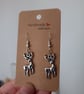 Silver stag charm dangle earrings  - Image 6