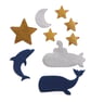 Down Jacket Repair Patches – Moonlight Ocean - Image 1