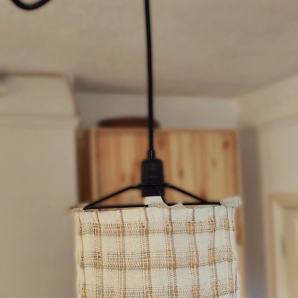 Hand Woven lampshade Boho Scandi Rustic Japandi 