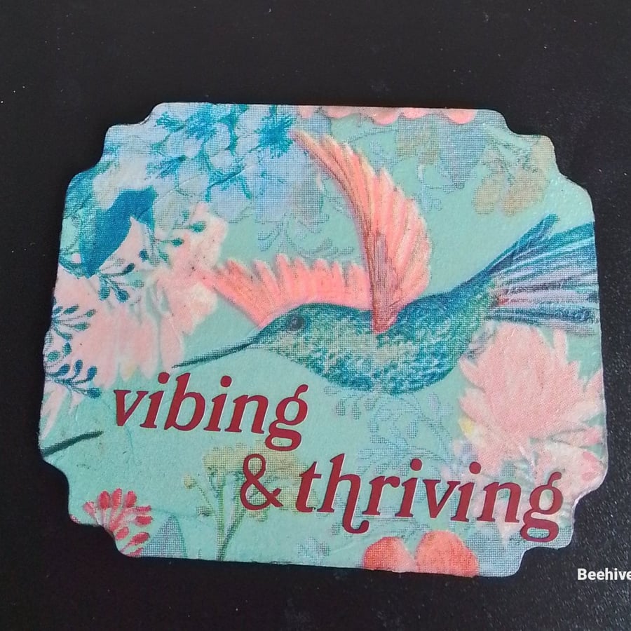 Decoupage decoration with quote