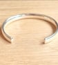 "Brace" - Heavy Sterling Silver Cuff Bangle - 53g - Made to any size - 8mm x 4mm - Image 6