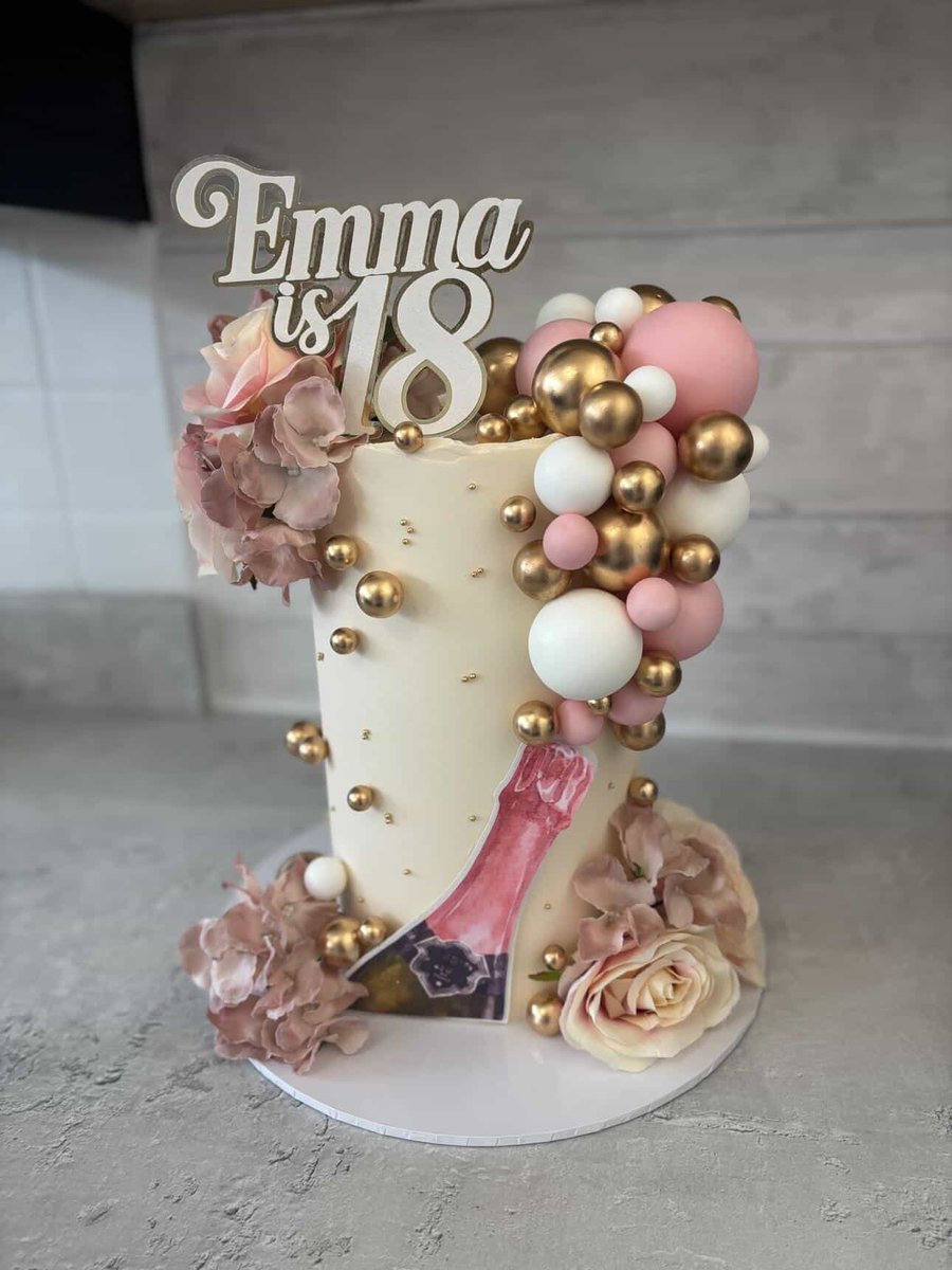 Champagne cake Topper