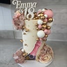 Champagne cake Topper