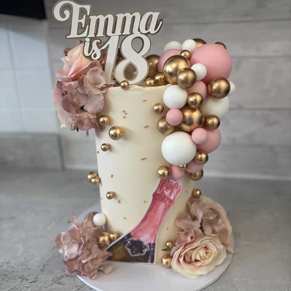 Champagne cake Topper