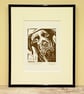 Personalised - Dog Art - Chocolate Labrador Dog - Linocut Print - Image 4