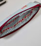 Elasticated pencil case for cover of notebook diary pink and blue floral - Image 5