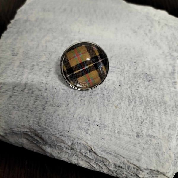 Cornish Tartan pin badge brooch