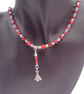 Pearl & Crystal Necklace and Earrings with Christmas Tree Charms, Christmas 2025 - Image 5