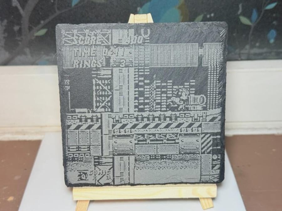 Sonic The Hedgehog Chemical Plant Zone Laser Etched Coaster