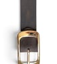 Dark Patina Full Grain Pull-Up Belt Gold-Tone Rectangular Buckle 25mm - Image 7