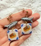 Mediterranean Sardine Tin Earrings - Unique piece - Image 5