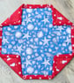 Quilted Fabric storage box with Seagulls and Seashells Fabric - Image 7