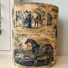 Lovely Vintage Style ' Polo Parade ' Horse and Rider horse Lampshade option .