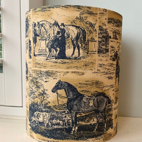 Lovely Vintage Style ' Polo Parade ' Horse and Rider horse Lampshade option .