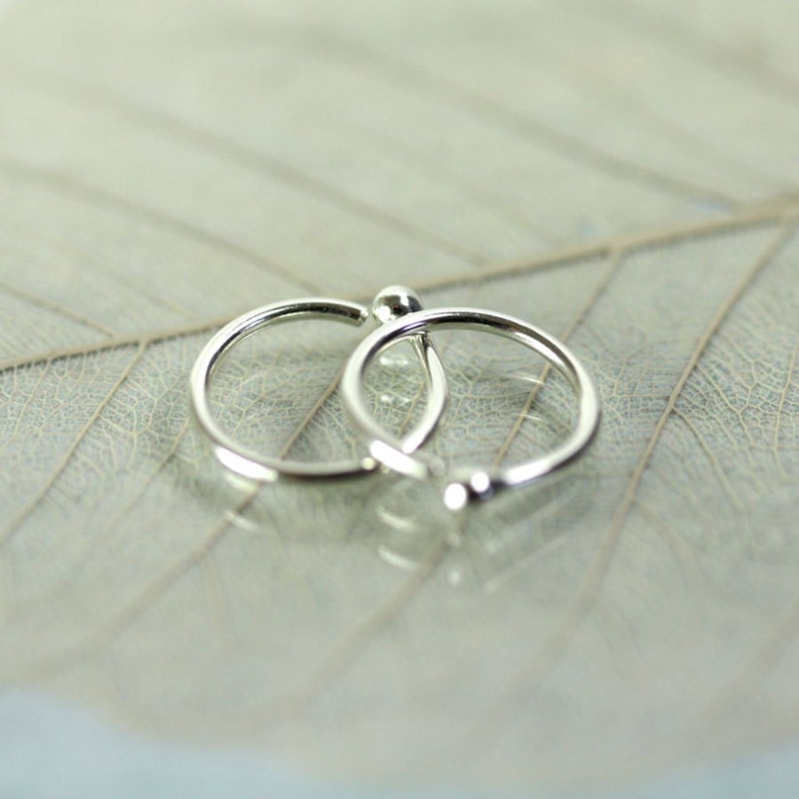 Silver Sleeper Hoops 10 mm Earrings Sterling Sleepers in Pairs 