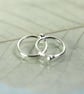 Silver Sleeper Hoops 10 mm Earrings Sterling Sleepers in Pairs 