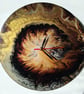 "Golden Vortex Of Secrets" Hand-Painted Fluid Art Wall Clock, Silent Home Decor - Image 2