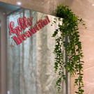 Hand cut ‘hello beautiful’ vinyl for mirrors mirror art bathroom
