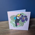 Handmade toucan design card with envelope
