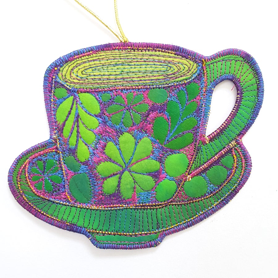Cup and Saucer Hanging Decoration 