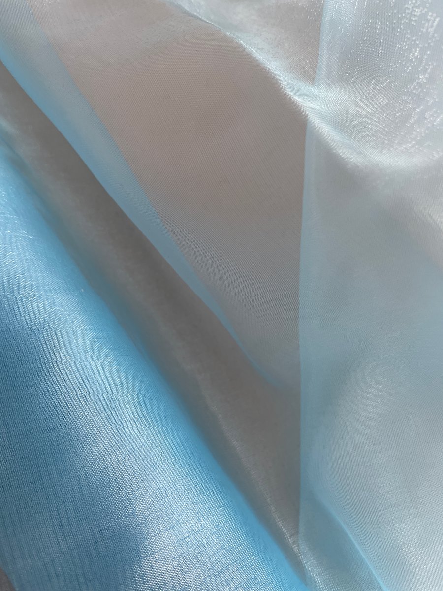 Sheer Organza Fabric Voile 150cm wide in Light Blue