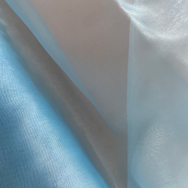 Sheer Organza Fabric Voile 150cm wide in Light Blue