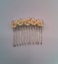 White Flower Hair Comb with Pale Pink Pearls, Beaded Hair Comb, Gift for Her - Image 6