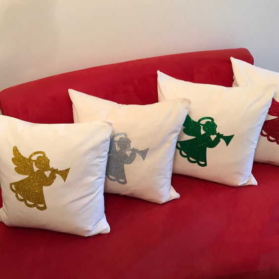 Christmas Glitter Cushions covers only, Christmas decor, Cushion cover only,