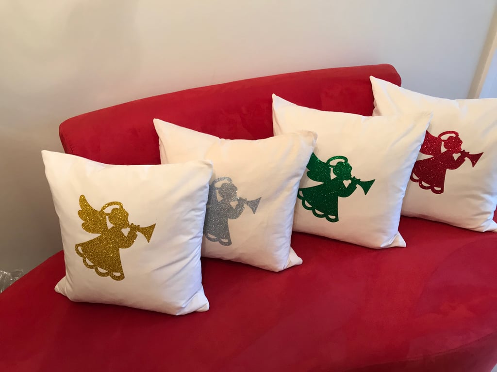 Christmas Glitter Cushions covers only, Christmas decor, Cushion cover only,