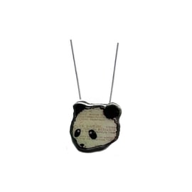 Whimsical mini panda resin Necklace by EllyMental