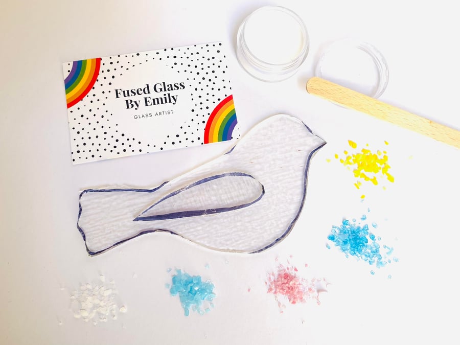 Make at Home Fused Glass Bird Kit