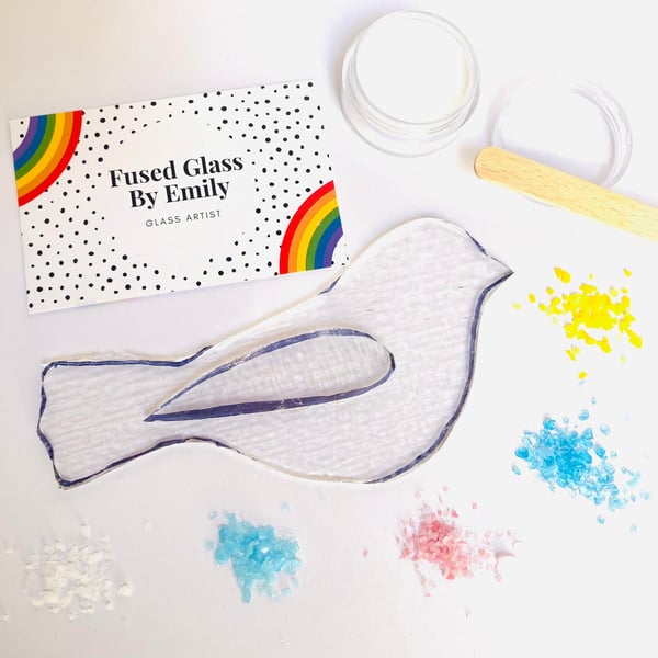 Make at Home Fused Glass Bird Kit