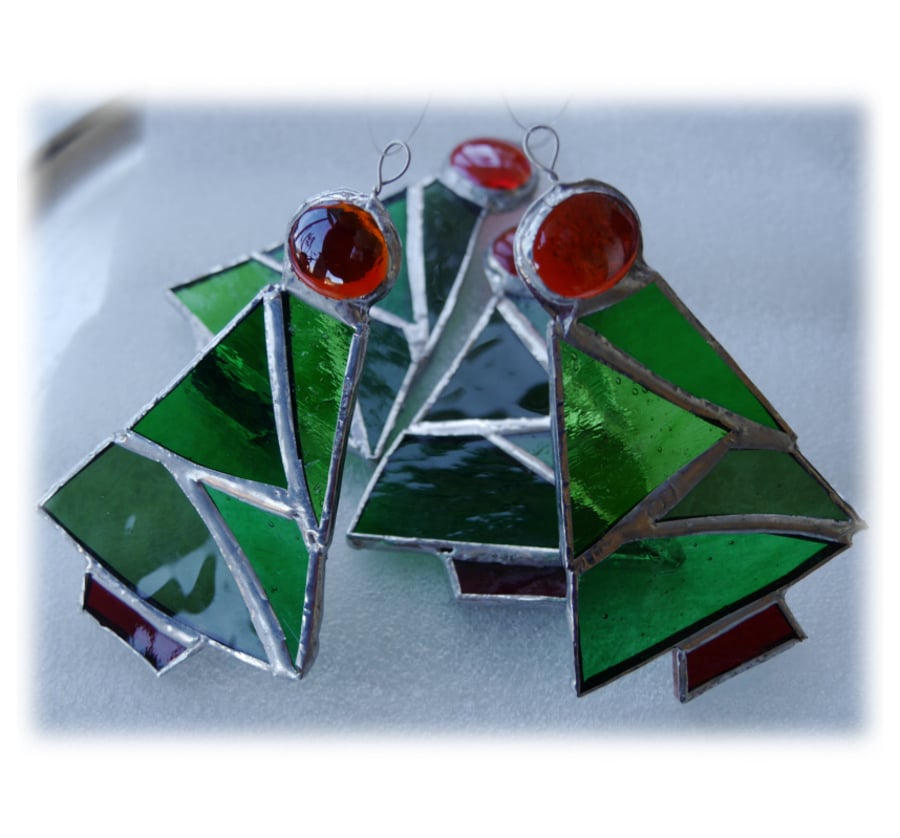 Christmas Tree Stained Glass suncatcher Xmas decoration